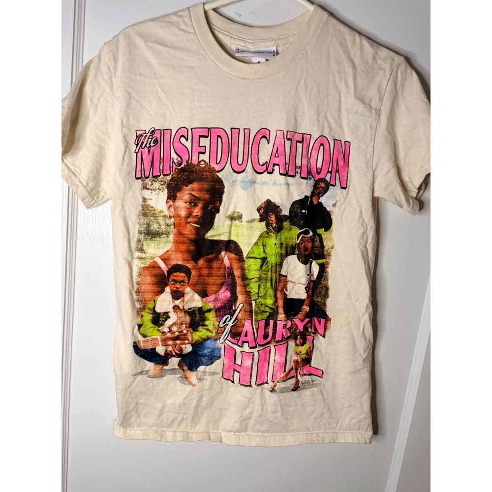 Headgear Classics Lauryn Hill Miseducation Graphic Tee Cream‎ Small Short Sleeve